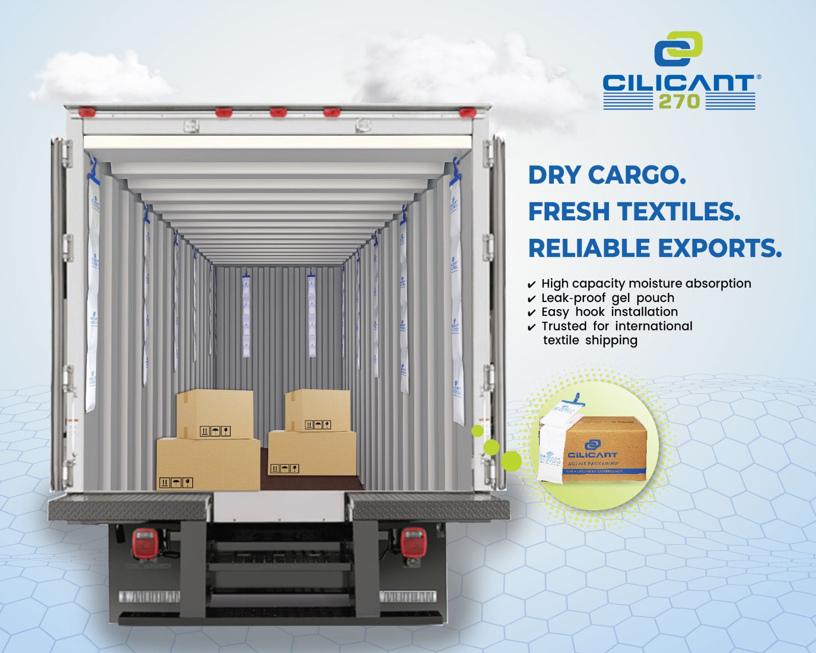 Cargo & shipping conatiner Desiccant